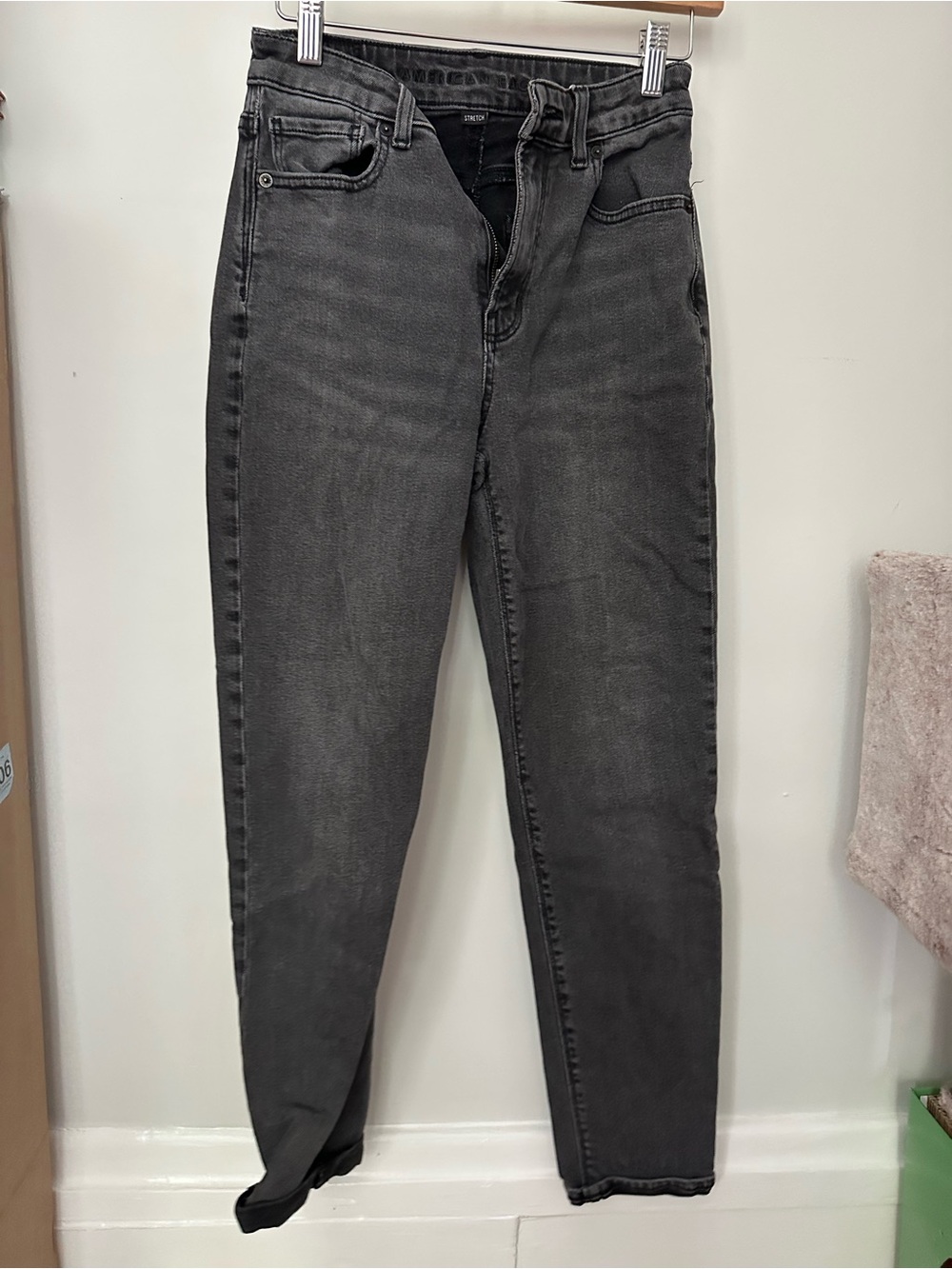 American Eagle Outfitters High-Rise Gray Jeans